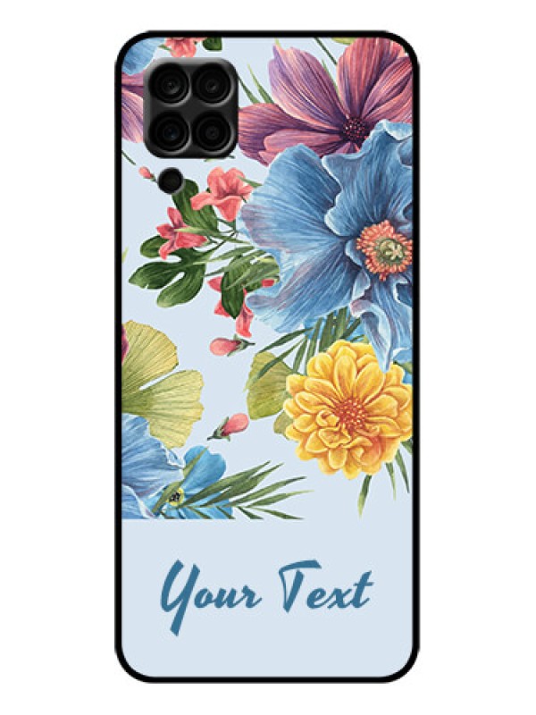 Custom Galaxy A12 Custom Metal Phone Case - Stunning Watercolored Flowers Painting Design