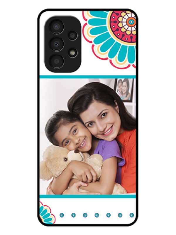 Custom Galaxy A13 Custom Metal Phone CaseFlower Design