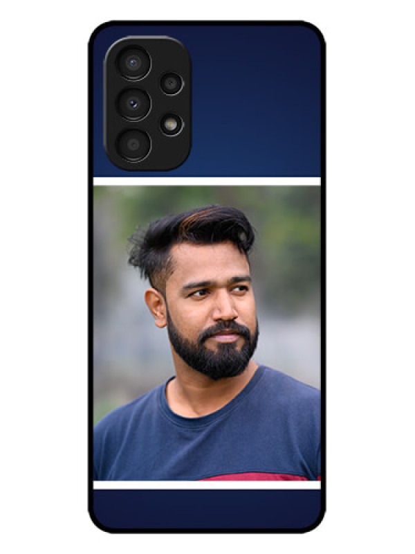 Custom Galaxy A13 Custom Metal Phone CaseSimple Royal Blue Design