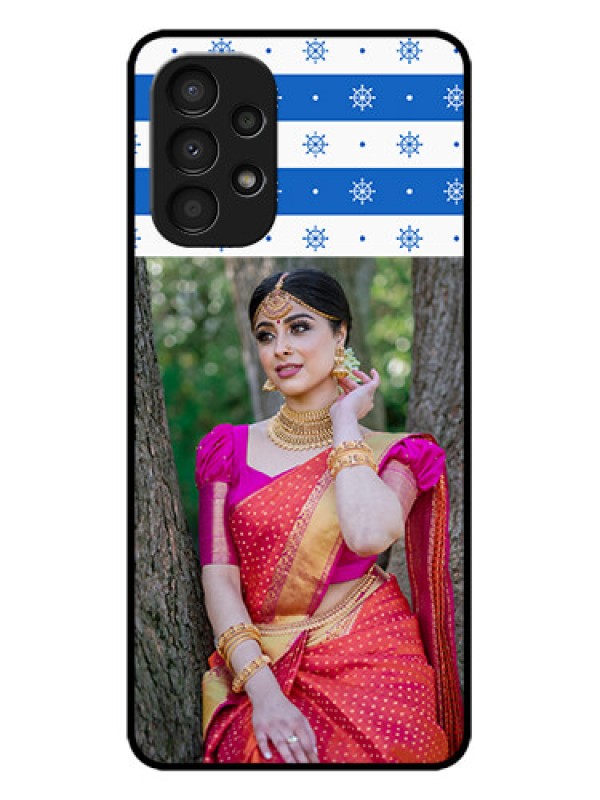 Custom Galaxy A13 Custom Metal Phone CaseSnow Pattern Design