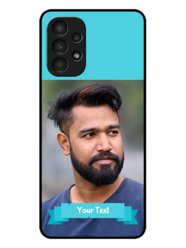 Custom Galaxy A13 Custom Metal Phone CaseBlue Color Design