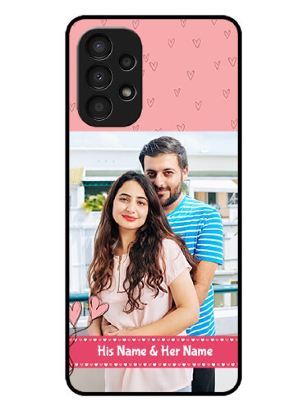 Custom Galaxy A13 Custom Metal Phone CaseLove Design Peach Color