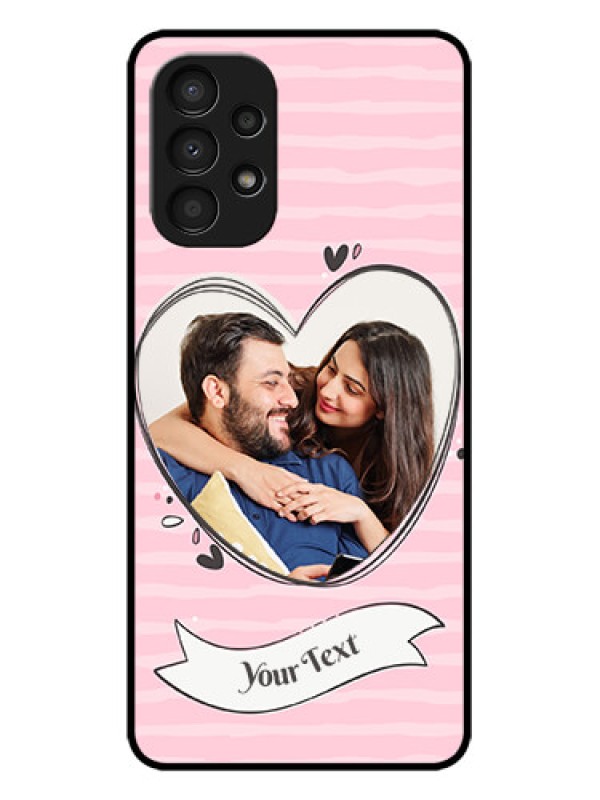 Custom Galaxy A13 Custom Metal Phone CaseVintage Heart Design