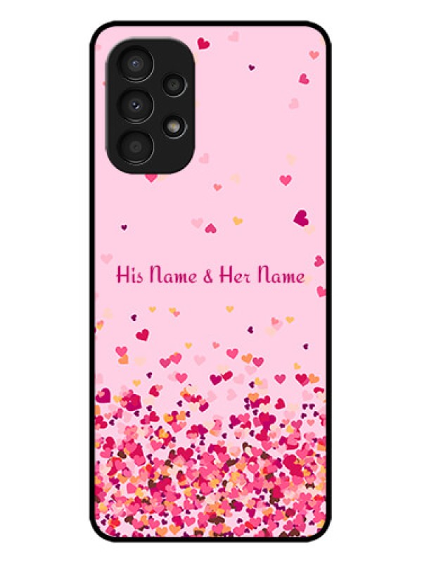 Custom Galaxy A13 Custom Metal Phone CaseFloating Hearts Design