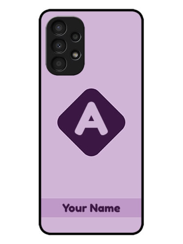 Custom Galaxy A13 Custom Metal Phone CaseCustom Letter In Curved Badge Design