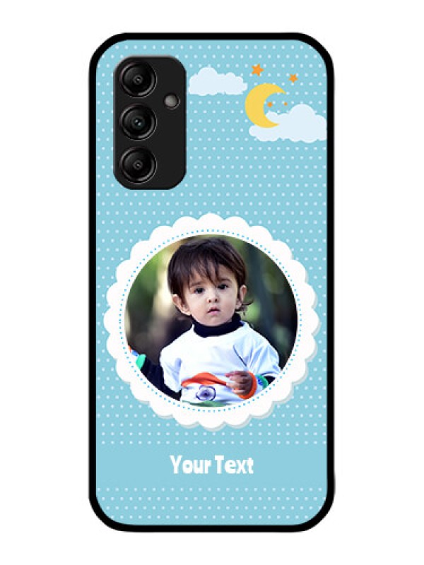 Custom Galaxy A14 4G Custom Metal Phone CaseViolet Pattern Design