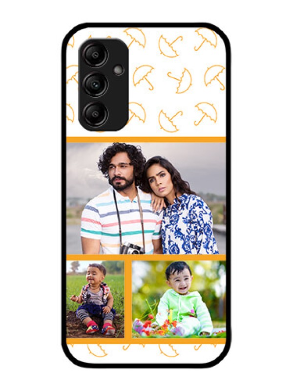 Custom Galaxy A14 4G Custom Metal Phone CaseYellow Pattern Design