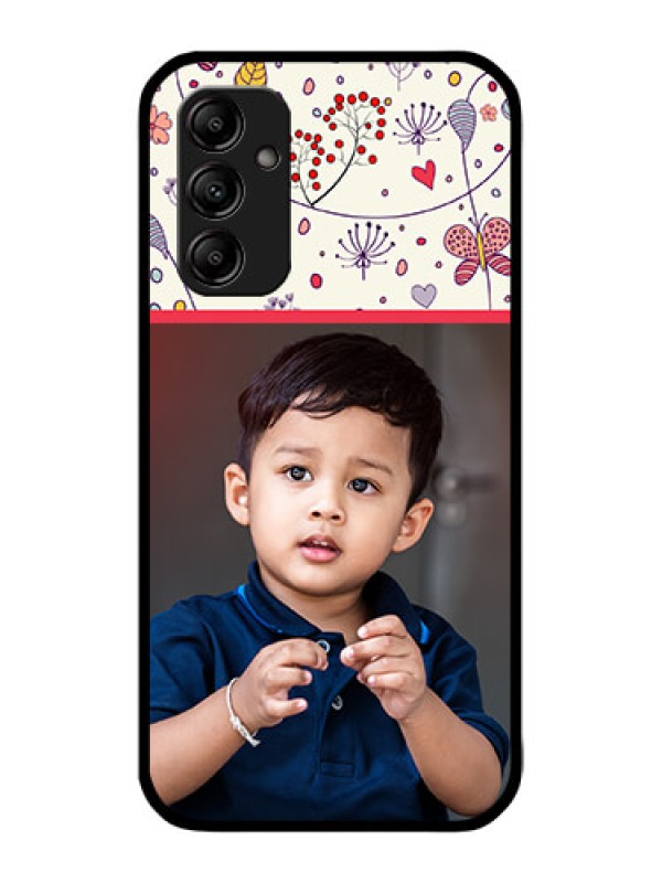 Custom Galaxy A14 4G Custom Metal Phone CasePremium Floral Design