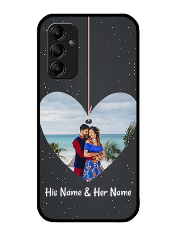 Custom Galaxy A14 4G Custom Metal Phone CaseHanging Heart Design