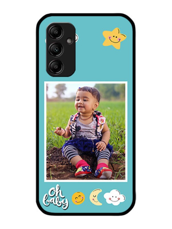 Custom Galaxy A14 4G Custom Metal Phone CaseSmiley Kids Stars Design