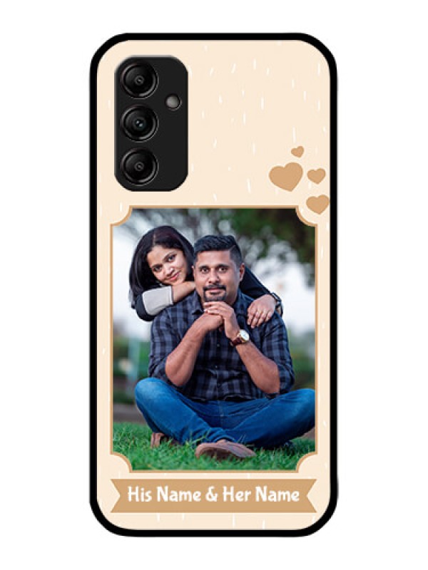 Custom Galaxy A14 4G Custom Metal Phone CaseWith Confetti Love Design