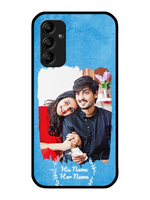 Custom Galaxy A14 4G Custom Metal Phone CaseBlue Color Vintage Design