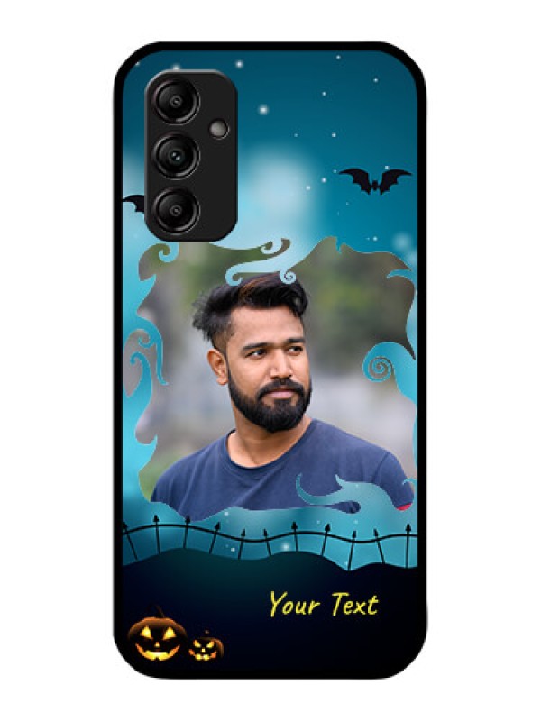 Custom Galaxy A14 4G Custom Metal Phone CaseHalloween Frame Design