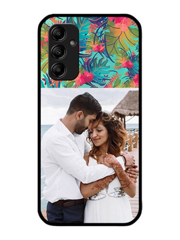Custom Galaxy A14 4G Custom Metal Phone CaseWatercolor Floral Design