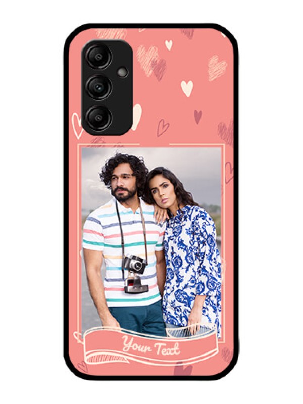 Custom Galaxy A14 4G Custom Metal Phone CaseLove Doodle Art Design