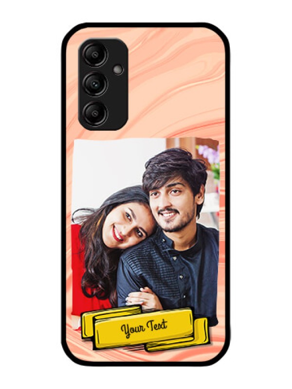 Custom Galaxy A14 4G Custom Metal Phone CaseMarble Texture Design