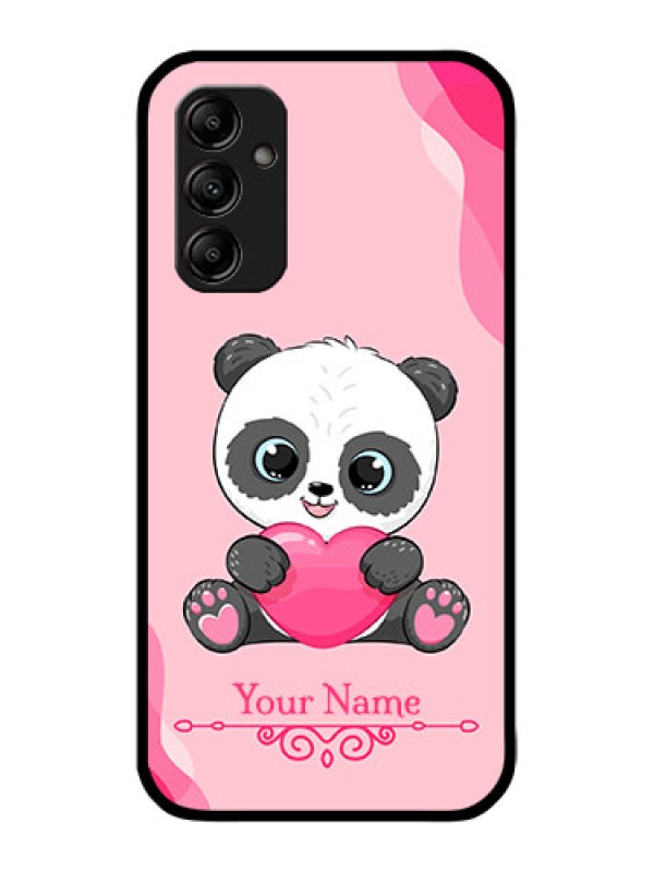 Custom Galaxy A14 4G Custom Metal Phone CaseCute Panda Design