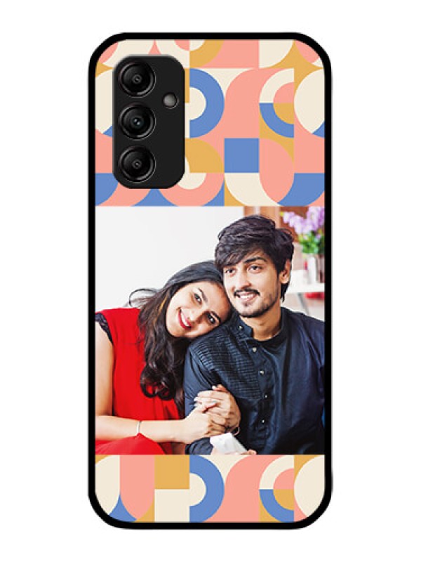 Custom Galaxy A14 4G Custom Metal Phone CaseSemi - Circle Maze Pattern Design