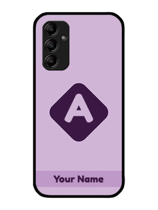 Custom Galaxy A14 4G Custom Metal Phone CaseCustom Letter In Curved Badge Design