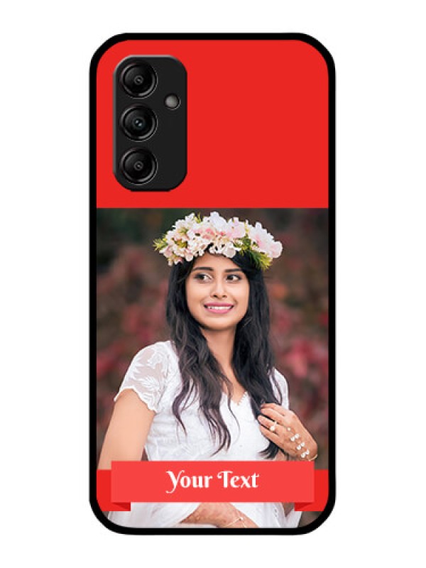 Custom Galaxy A14 5G Custom Metal Phone CaseSimple Red Color Design