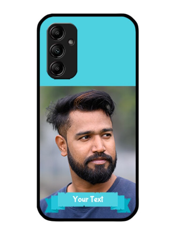 Custom Galaxy A14 5G Custom Metal Phone CaseBlue Color Design