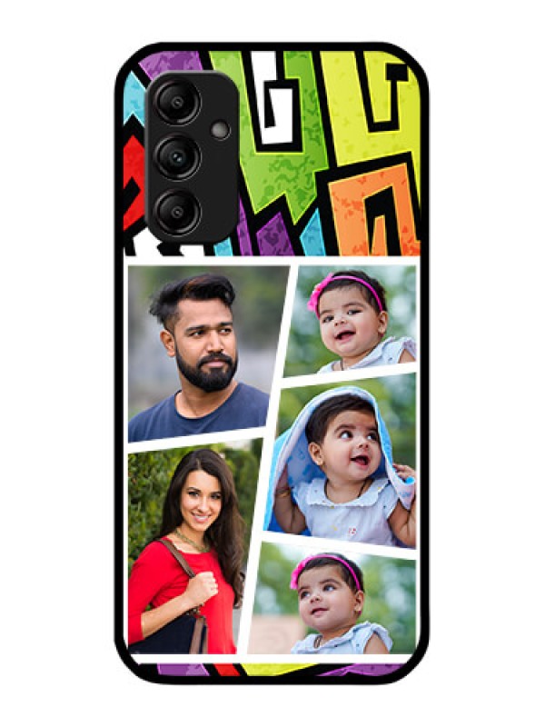 Custom Galaxy A14 5G Custom Metal Phone CaseGraffiti Pattern Design