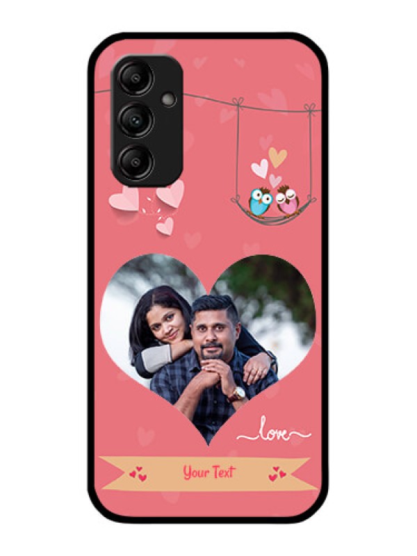 Custom Galaxy A14 5G Custom Metal Phone CasePeach Color Love Design