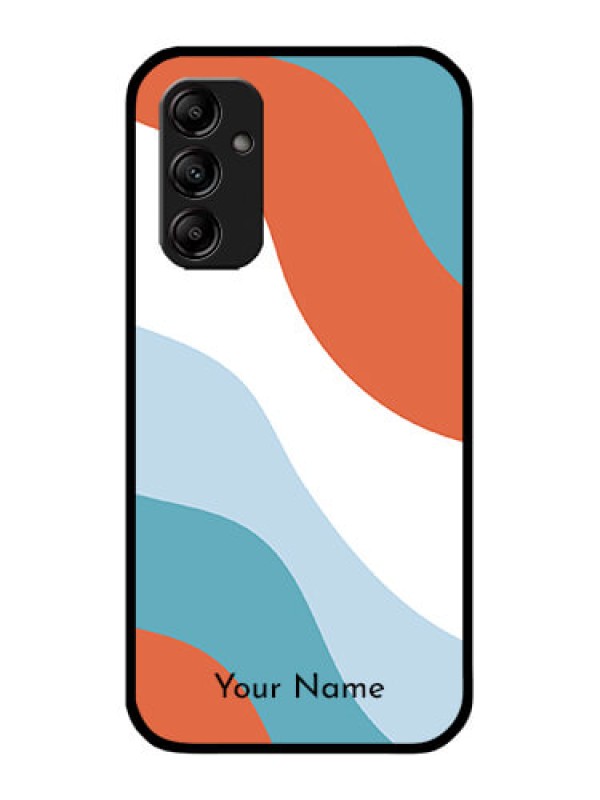 Custom Galaxy A14 5G Custom Metal Phone CaseColoured Waves Design