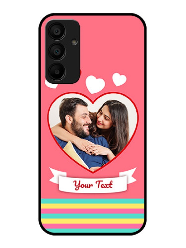 Custom Galaxy A15 5G Custom Metal Phone CaseLove Shapes Doodle Design