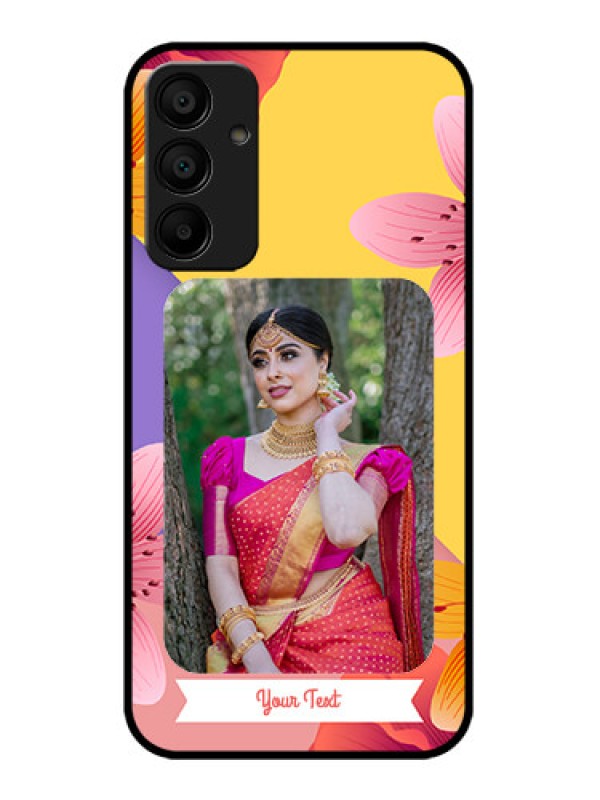 Custom Galaxy A15 5G Custom Metal Phone Case3 Image With Vintage Floral Design