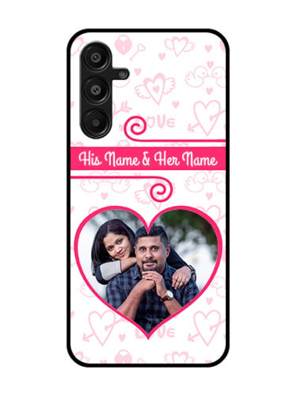 Custom Samsung Galaxy A16 5G Custom Metal Phone Case - Heart Shape Love Design