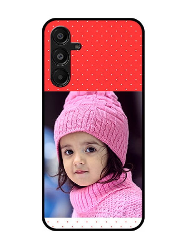 Custom Samsung Galaxy A16 5G Custom Metal Phone Case - Red Pattern Design
