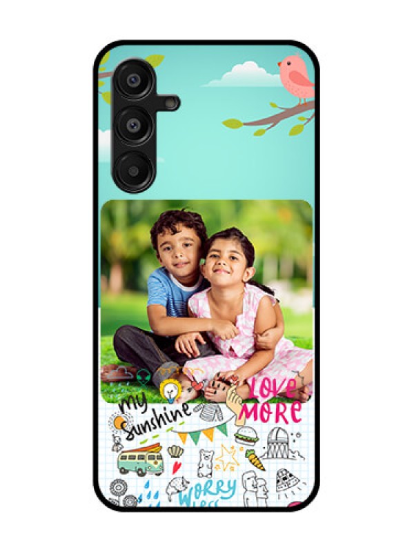 Custom Samsung Galaxy A16 5G Custom Metal Phone Case - Doodle Love Design