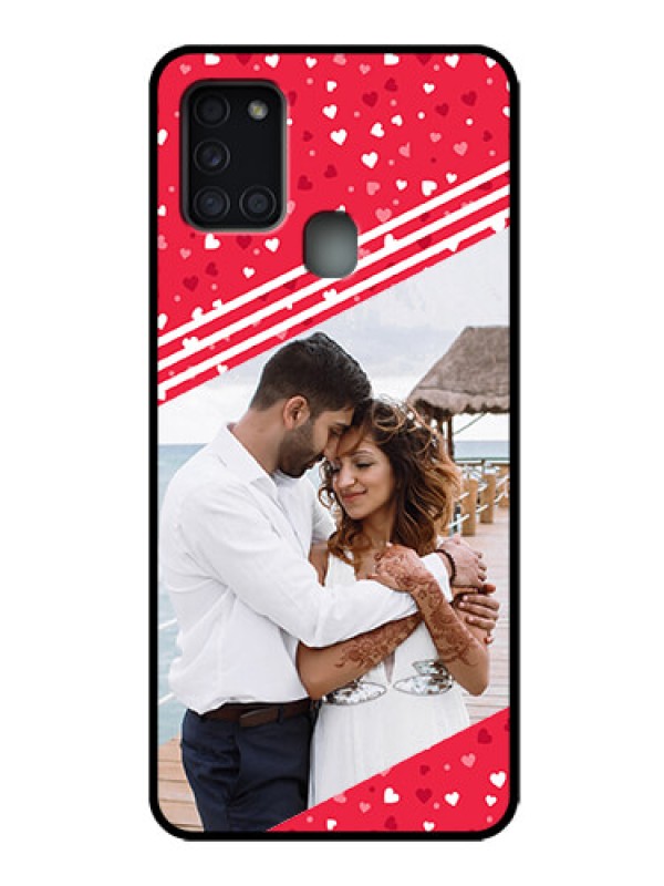 Custom Galaxy A21s Custom Metal Phone Case - Valentines Gift Design