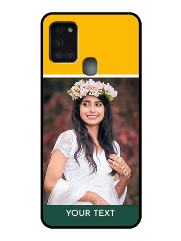 Custom Galaxy A21s Custom Metal Phone Case - Love You Design