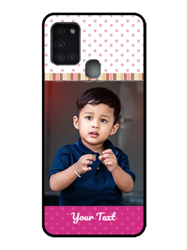 Custom Galaxy A21s Custom Metal Phone Case - Cute Girls Cover Design