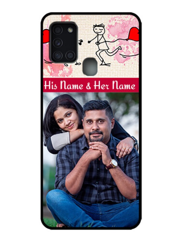 Custom Galaxy A21s Custom Metal Phone Case - You And Me Case Design