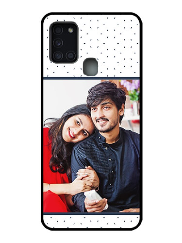 Custom Galaxy A21s Custom Metal Phone Case - Premium Dot Design