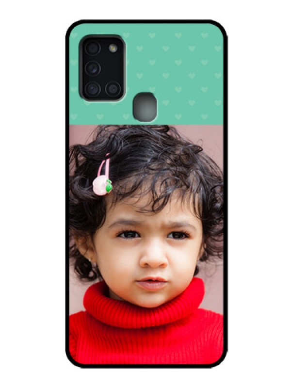 Custom Galaxy A21s Custom Metal Phone Case - Lovers Picture Design