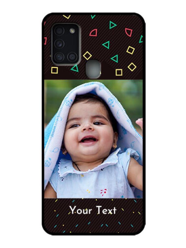 Custom Galaxy A21s Custom Metal Phone Case - With Confetti Birthday Design