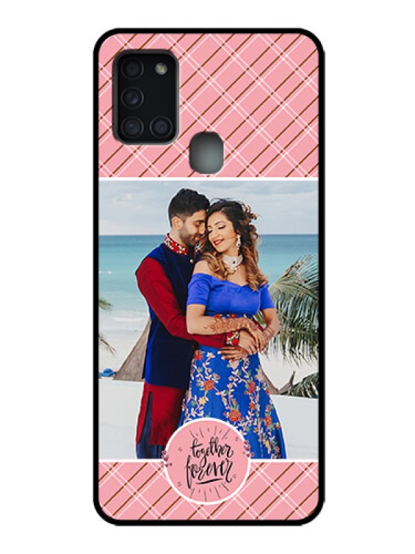 Custom Galaxy A21s Custom Metal Phone Case - Together Forever Design