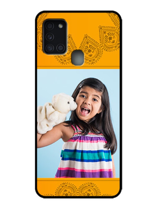 Custom Galaxy A21s Custom Metal Phone Case - Photo Wedding Design