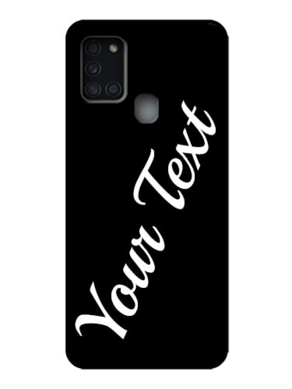Custom Galaxy A21s Custom Metal Phone Case - With Your Name Design
