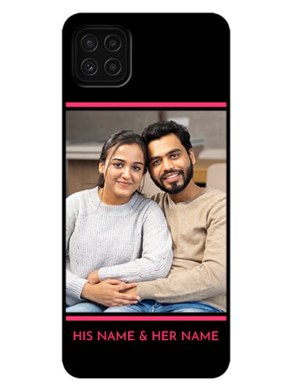 Custom Galaxy A22 5G Custom Metal Phone Case - With Add Text Design