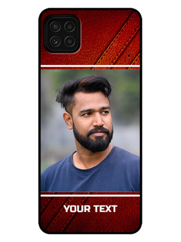 Custom Galaxy A22 5G Custom Metal Phone Case - Leather Phone Case Design