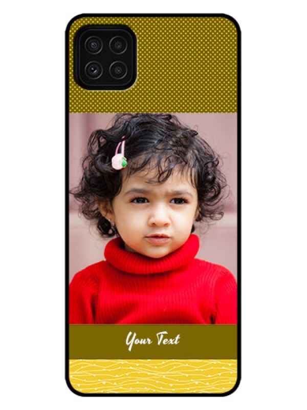 Custom Galaxy A22 5G Custom Metal Phone Case - Simple Green Color Design