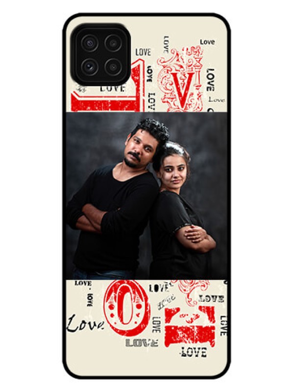 Custom Galaxy A22 5G Custom Metal Phone Case - Trendy Love Design Case