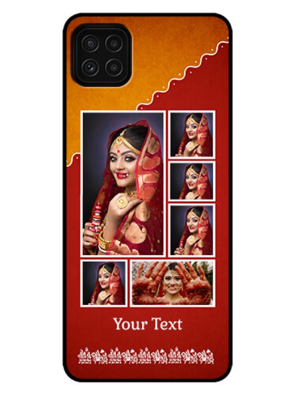 Custom Galaxy A22 5G Custom Metal Phone Case - Wedding Pic Upload Design