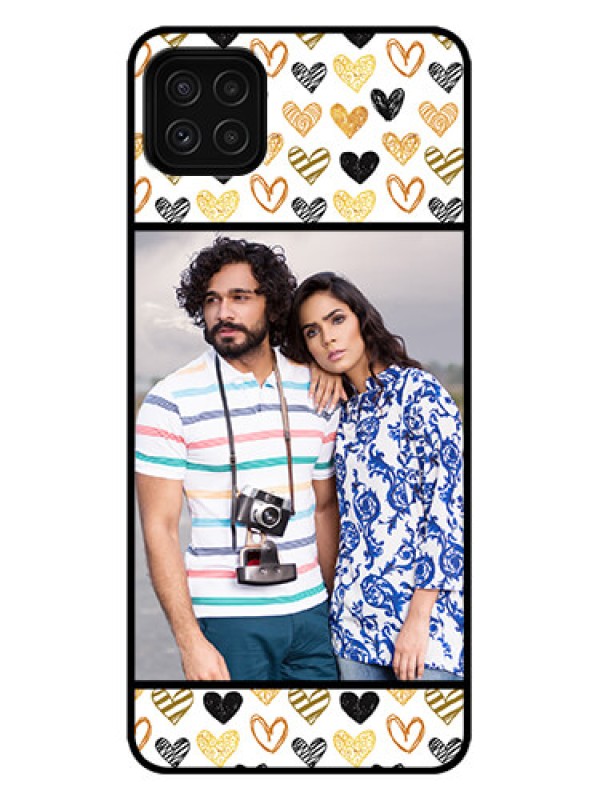 Custom Galaxy A22 5G Custom Metal Phone Case - Love Symbol Design