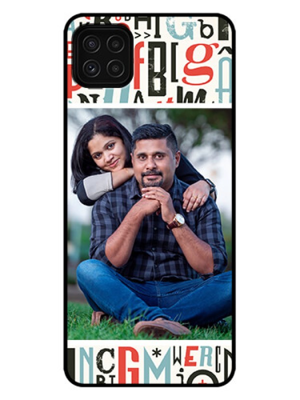 Custom Galaxy A22 5G Custom Metal Phone Case - Alphabet Design